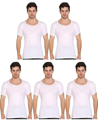 VIP Men's Half Sleeve Cotton Vests for Everyday Wear – Pack of 5