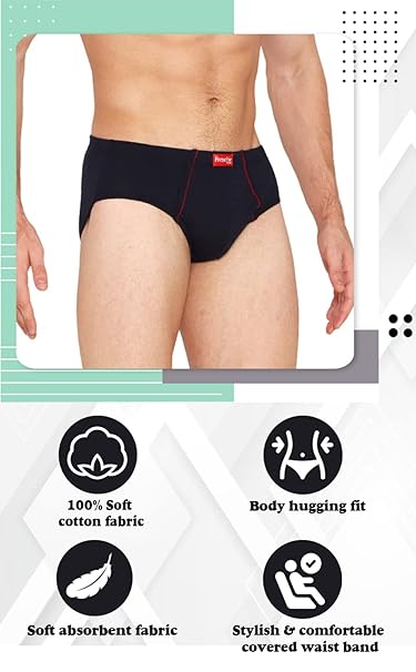 VIP Frenchie Plus Men's Cotton Brief (Pack of 6)