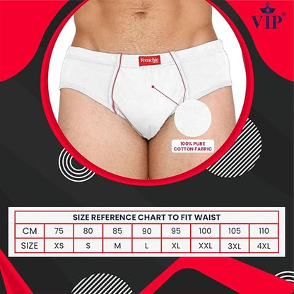 VIP Men's Cotton Briefs (Pack of 4)