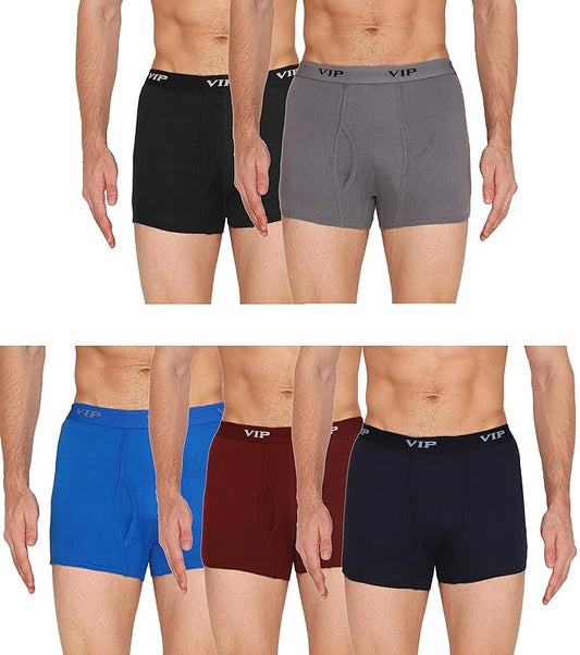 VIP Punch Men's Cotton Trunks (Assorted Pack of 5)