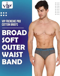 VIP Frenchie Pro Outer Elastic Men's Cotton Briefs (Pack of 2)