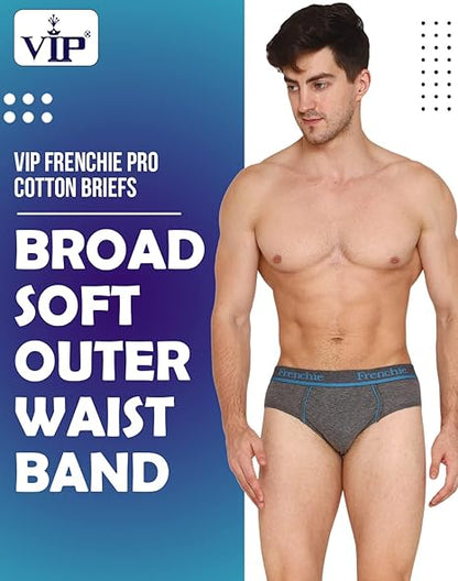 VIP Frenchie Outer Elastic Men's Cotton Briefs (Pack of 6)