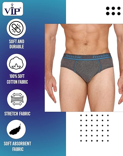VIP Frenchie Pro Cotton Briefs - Assorted Pack of 3