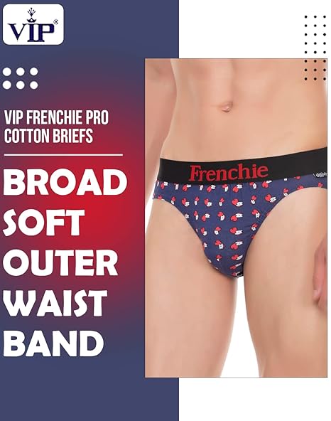 VIP Frenchie Outer Elastic Men's Cotton Briefs (Pack of 6)