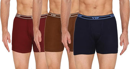 VIP Ultima Men's Cotton Interlock-(Pack of 3)- Trunks for Men