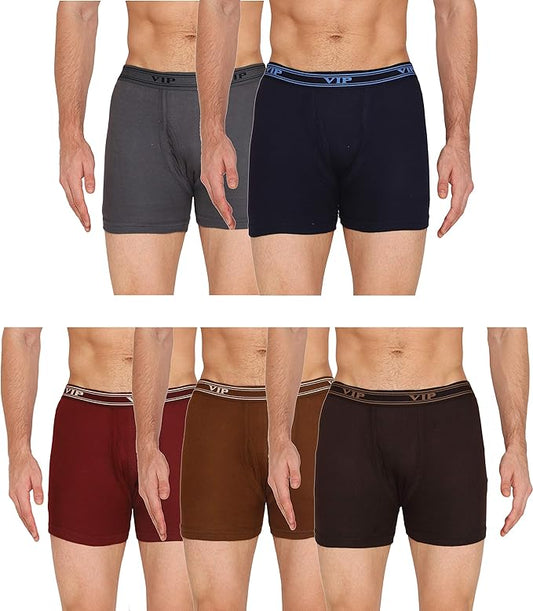 VIP Men's Cotton Interlock Trunks (Pack of 5)