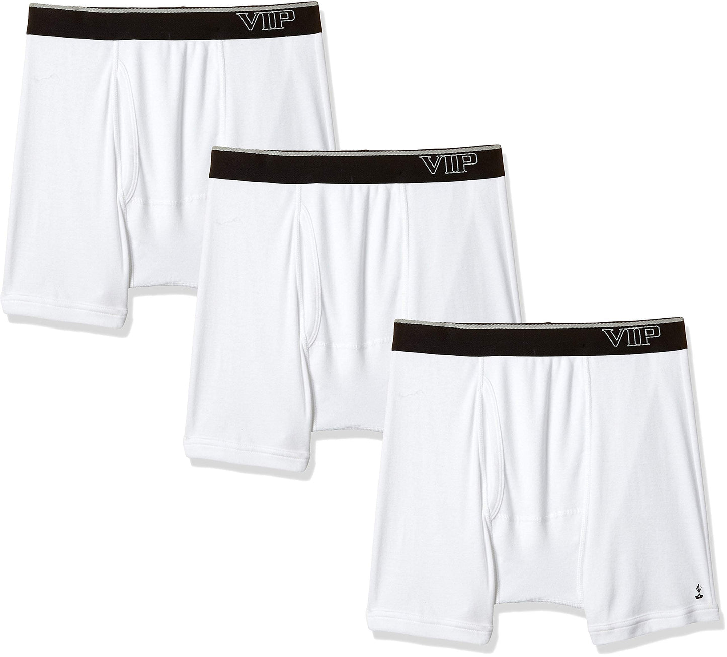 VIP Men's Regal Collection 100% Cotton 1x1 Rib Trunk (Pack of 3)