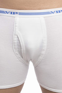 VIP Advanta Men's 100% Ribbed Cotton Long Underwear. Pack of 1 (White/Assorted)
