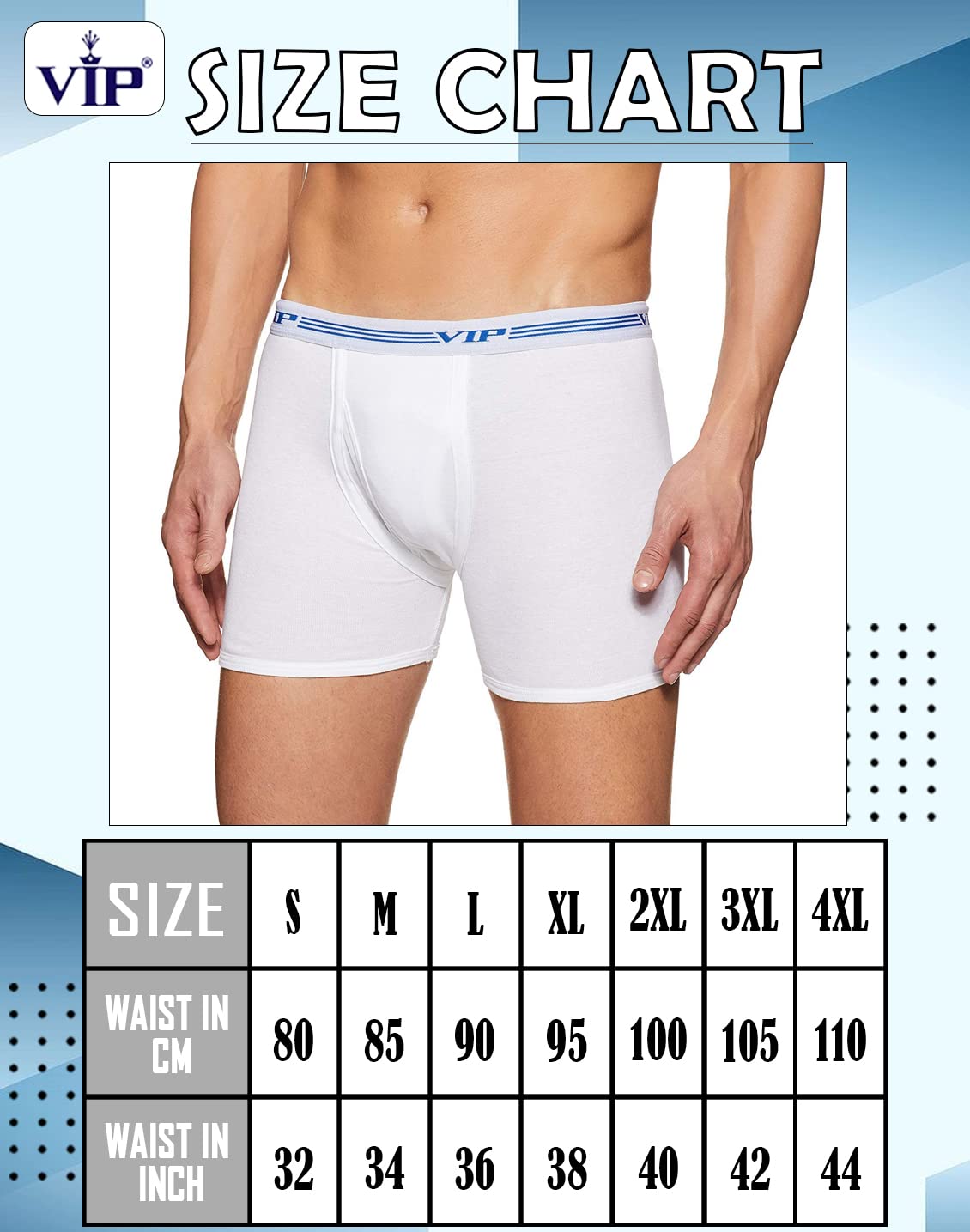 VIP Advanta Men's 100% Ribbed Cotton Long Underwear. Pack of 1 (White/Assorted)