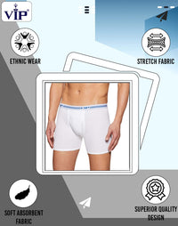 VIP Advanta Men's 100% Ribbed Cotton Long Underwear. Pack of 1 (White/Assorted)