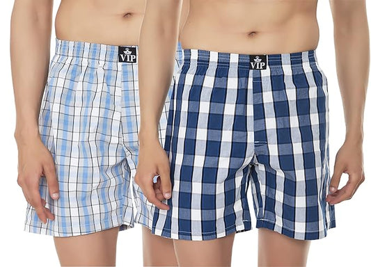 VIP Men's Cotton Boxer Shorts (Pack of 2)