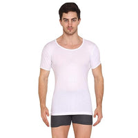 VIP Supreme Mens Round Neck Half Sleeve Cotton Vest. Pack of 1 (White/Assorted)