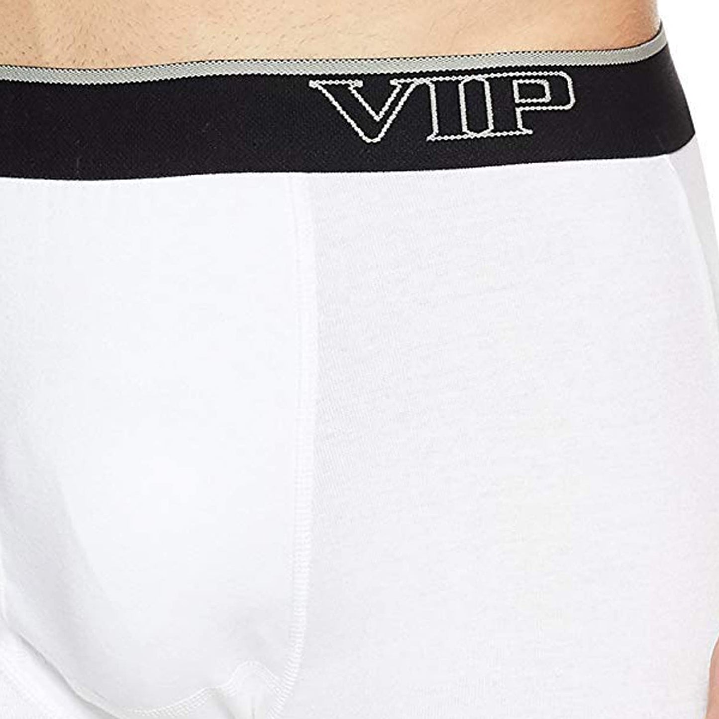 VIP Men's Regal Collection 100% Cotton 1x1 Rib Trunk Pack of 1 (1300_White_Assorted)