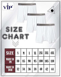 VIP Men's Regal Collection 100% Cotton 1x1 Rib Trunk Pack of 1 (1301_White_Assorted)