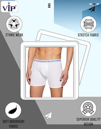VIP Advanta Men's 100% Ribbed Cotton Long Underwear. Pack of 1 (White/Assorted)