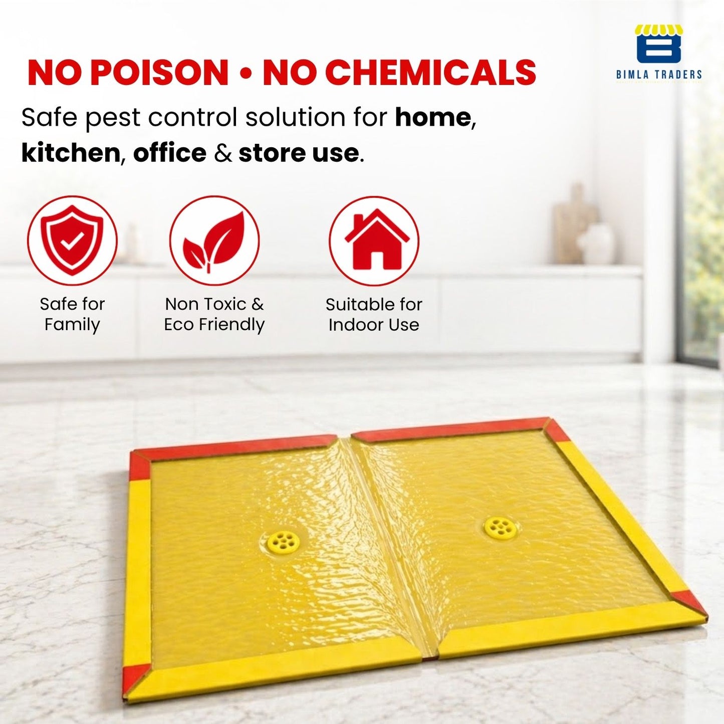 Btag Sticky Trap for Insects Pack of 3 Sheets| for Garden & Agriculture to Control Whiteflies, Aphids, Thrips, Jassids| Fly Catcher Insect Catcher Glue Trap.