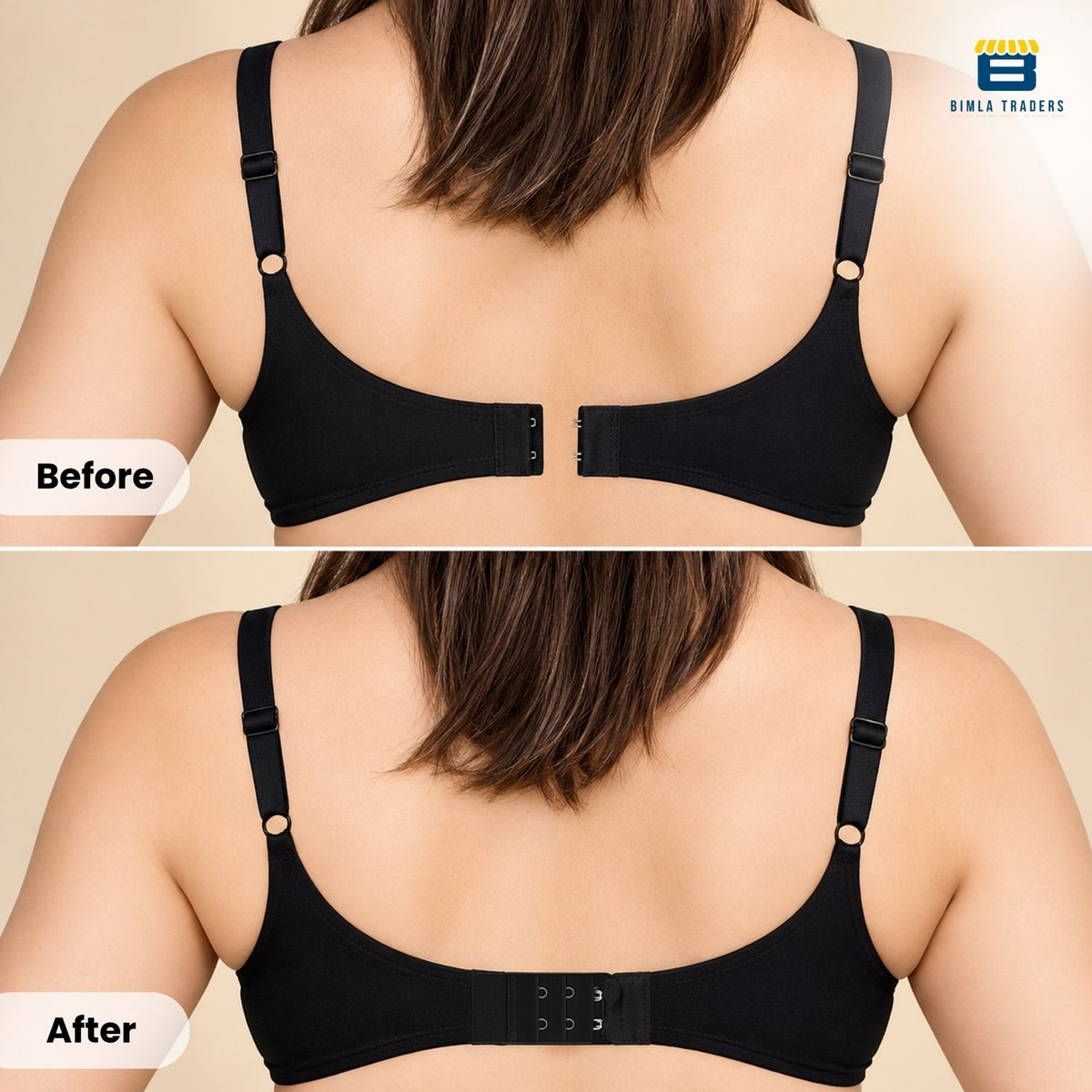 Bimla Traders Women's Bra Extenders, Pack of 6 | Soft Elastic Bra Extension Strap