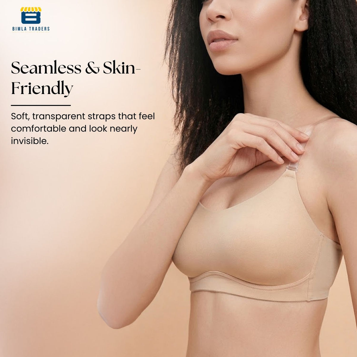Bimla Traders Women's Transparent Silicone Bra Straps | Adjustable Invisible Replacement Shoulder Straps for Bras