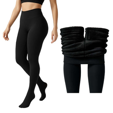 Bimla Traders Women Winter Fur Leggings | Light Winter Thermal Leggings for 18-28°C | Soft Fleece-Lined Stretch Winter Wear Bottoms