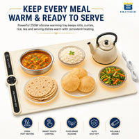 Bimla Traders Electric Silicone Food Warming Tray 250W | Portable Rollable Heating Mat | Smart Touch Temperature | Auto Safety Shut-Off