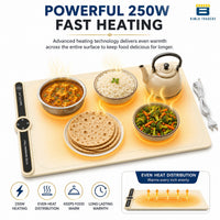 Bimla Traders Electric Silicone Food Warming Tray 250W | Portable Rollable Heating Mat | Smart Touch Temperature | Auto Safety Shut-Off