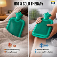 Bimla Traders Hot Water Bag (2Ltr) for Pain Relief | Non-Electric Rubber Heating Bottle Period Cramps, Body Aches | Long Heat Retention