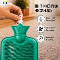 Bimla Traders Hot Water Bag (2Ltr) for Pain Relief | Non-Electric Rubber Heating Bottle Period Cramps, Body Aches | Long Heat Retention