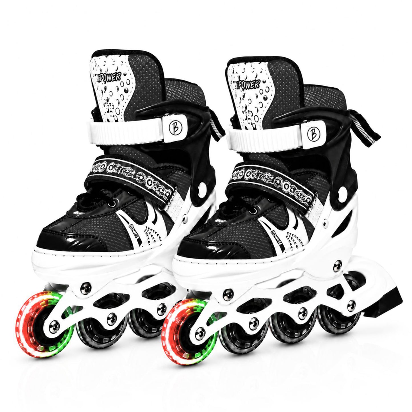 Btag Kids Inline Skates with 4 Wheels | Adjustable Roller Skate Shoes for Boys & Girls | Comfortable & Durable Skating Shoes | 1 Pair