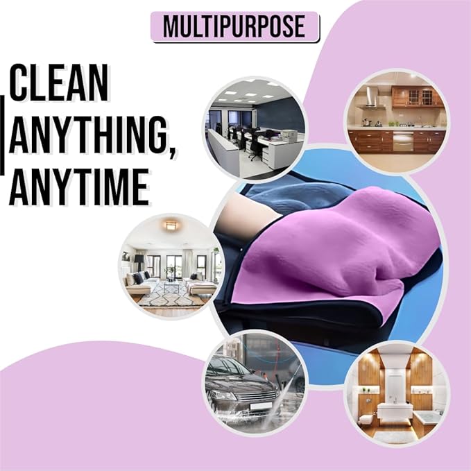 Bimla Traders Microfiber Cleaning Cloth, Highly Absorbent,Lint and Streak Free