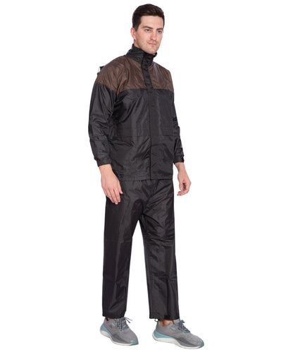 BTfash Two color Waterproof Rainsuit For Men,Men Bike Rain Suit Rain Jacket Suit Inner Mobile Pocket