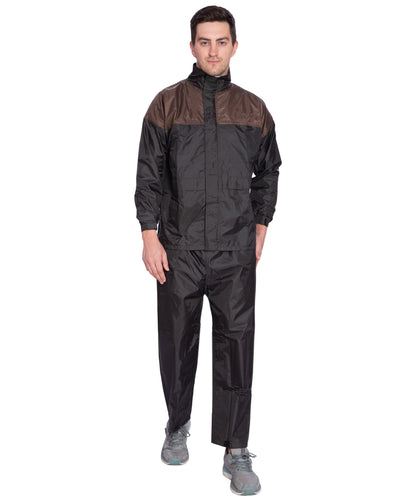 BTfash Two color Waterproof Rainsuit For Men,Men Bike Rain Suit Rain Jacket Suit Inner Mobile Pocket