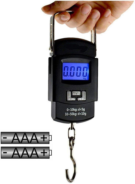 Btag Electronic Portable Digital LED Screen Luggage Weighing Scale|Handheld Travel Weight Measuring Scale for Suitcases, Bags&Baggage,50 kg/110 Lb For Multi-Purpose Use. Pack of 1 (JY-26_HOOK_TYPE)