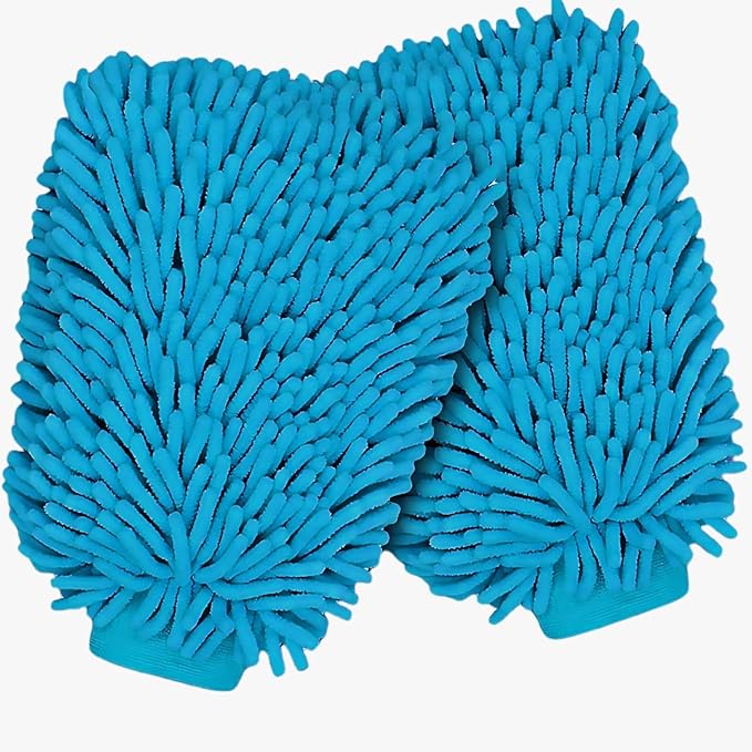 BTfash Double Sided Microfibre Wash Mitt Cleaning Gloves