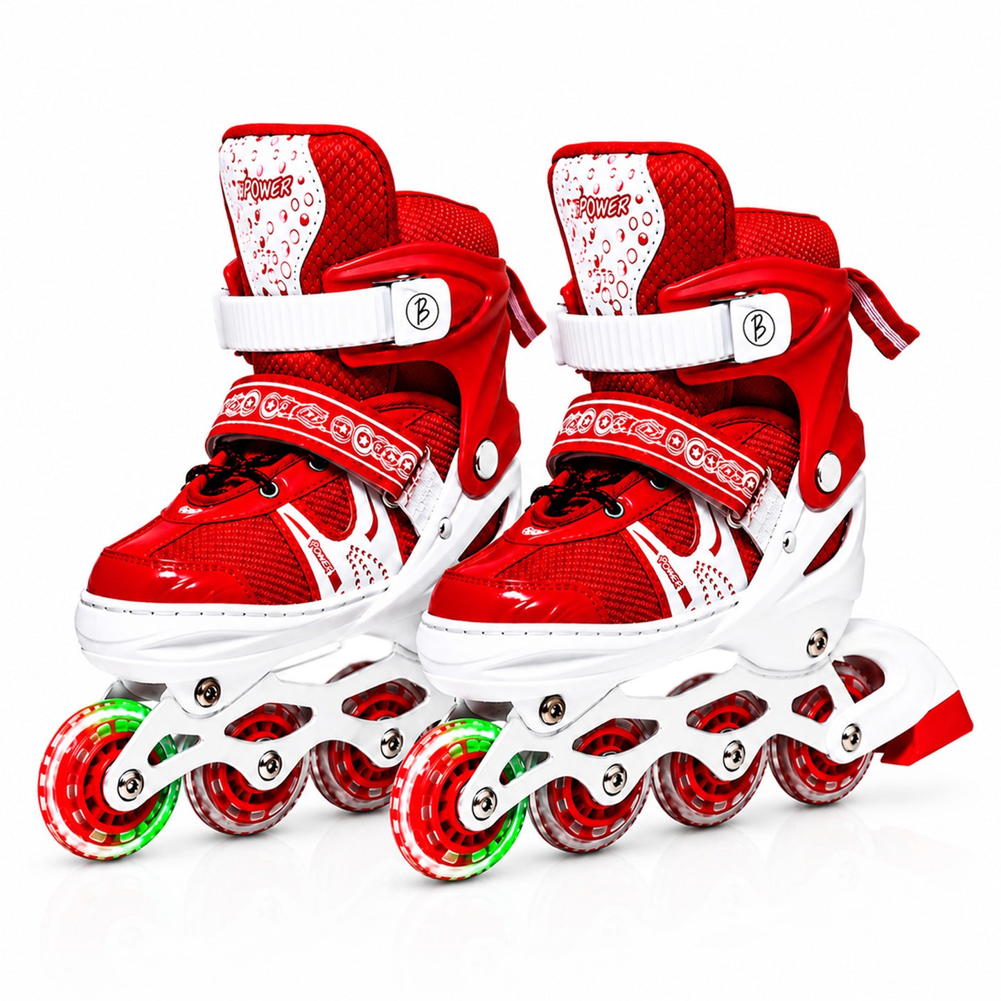 Btag Kids Inline Skates with 4 Wheels | Adjustable Roller Skate Shoes for Boys & Girls | Comfortable & Durable Skating Shoes | 1 Pair